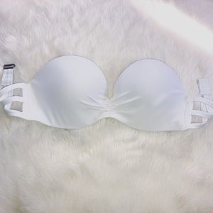 Hollister White Strapless Bikini Top